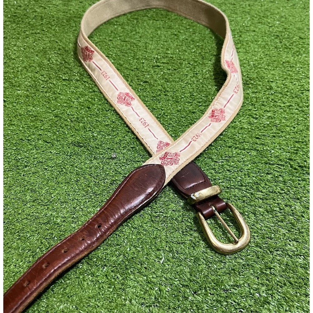 Vintage 1980s Sailing Golf Belt SZ 42 Yacht Wear‎ Nautical Preppy USA Made